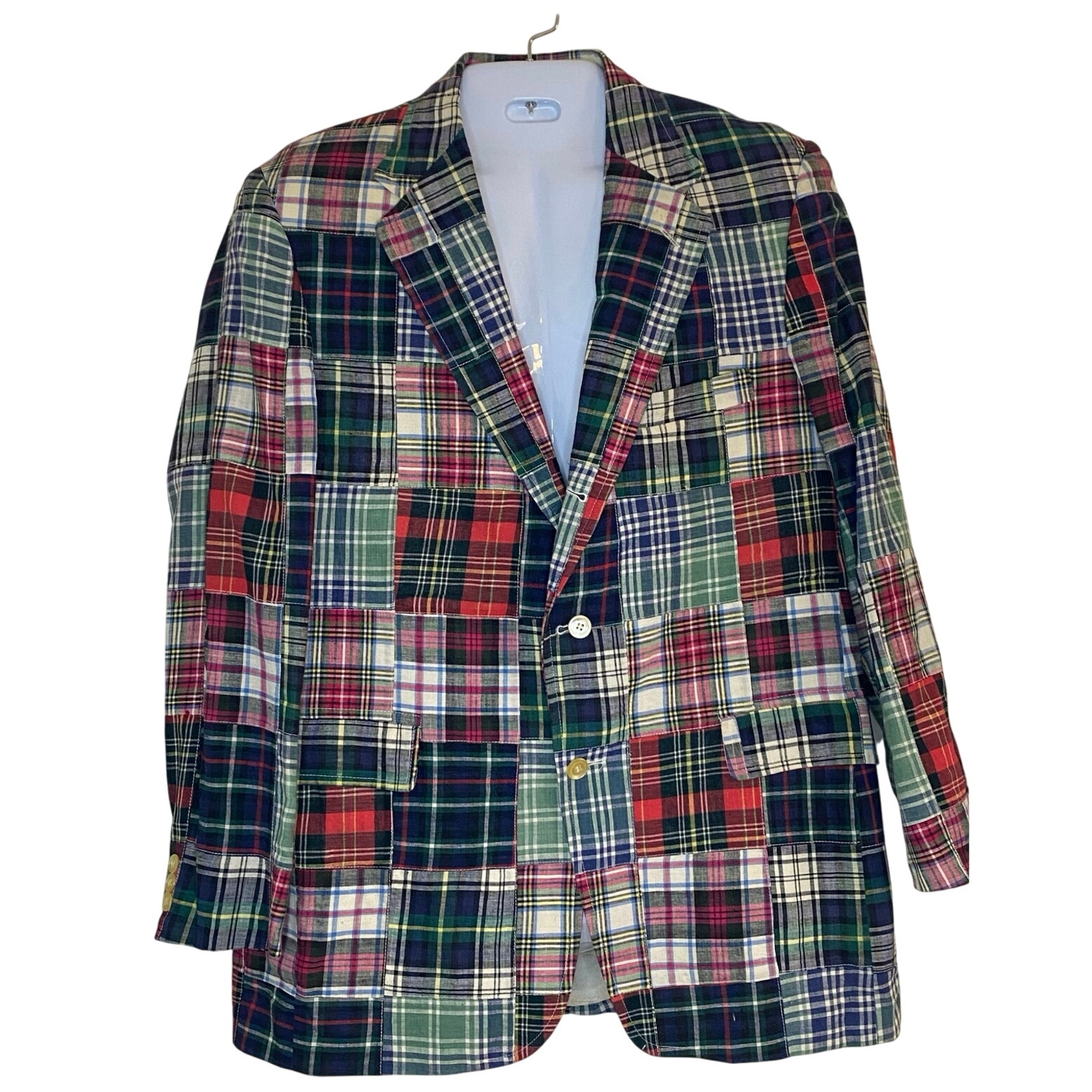 Vintage Patchwork Knickers Mens Blazer 90s Made In Usa